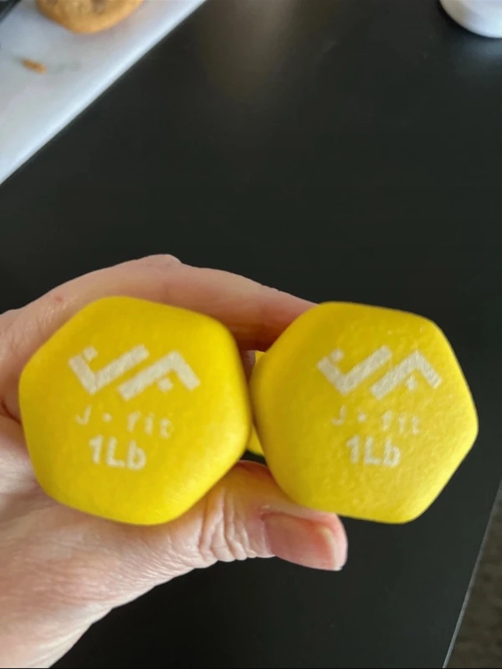 Yellow 1 lb Neoprene Hand Weights - Pair